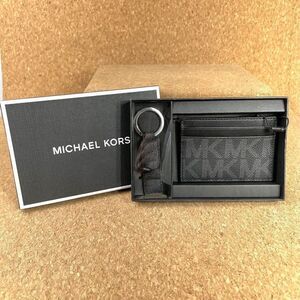 Michael Kors Men's Slim Card Holder with Key Ring Pocket Size